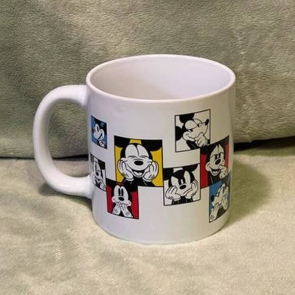 Disney's Mickey Mouse Block Expressions 16oz Ceramic Coffee Mug- NWOT - Picture 1 of 4